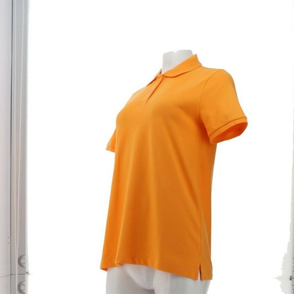 NWT LANDS' END WOMEN'S SHORT SLEEVE MESH POLO SHIRT SOFT TANGELO XS - Picture 2 of 5